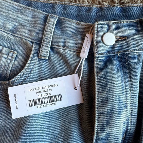 Dana Front Slit Denim Midi Skirt - Picture 2 of 4